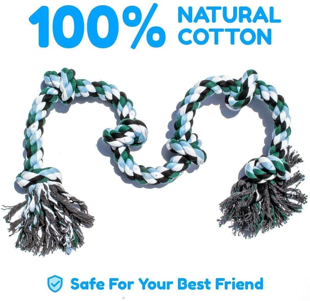 Dog Rope Toy for Extra Large Dogs-Indestructible Dog Toy for Aggressive Chewers and Large Breeds 42IN Long 6 Knot