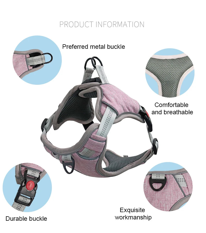 Dog Harness For Medium Large Dogs, Adjustable Buckle