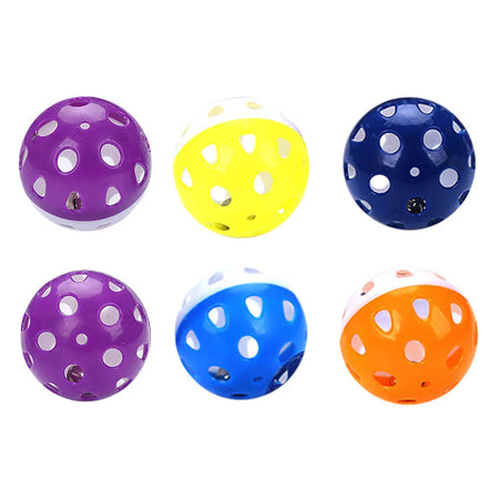 6pcs Toys for Cats Ball with Bell Ring Playing Rattle