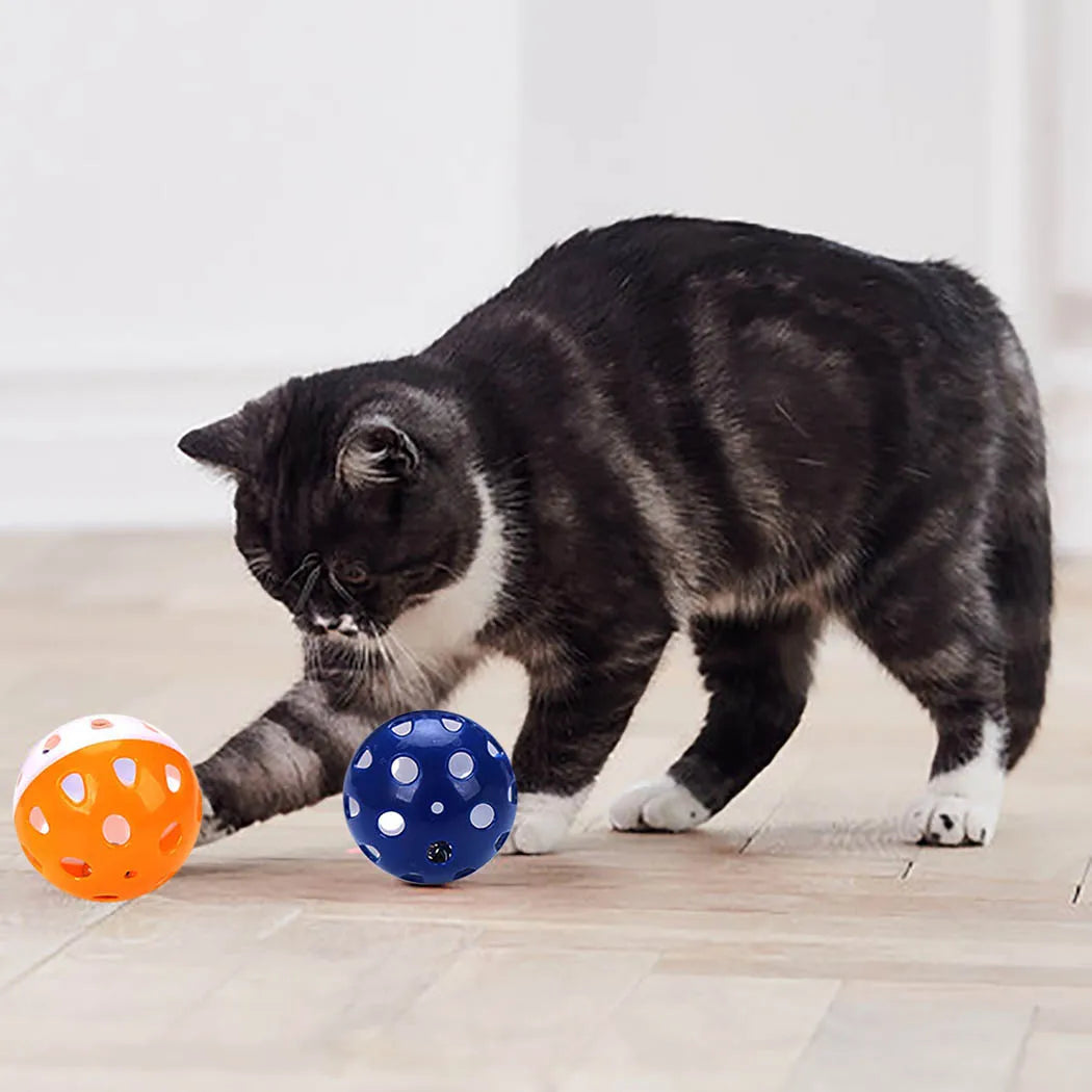 6pcs Toys for Cats Ball with Bell Ring Playing Rattle