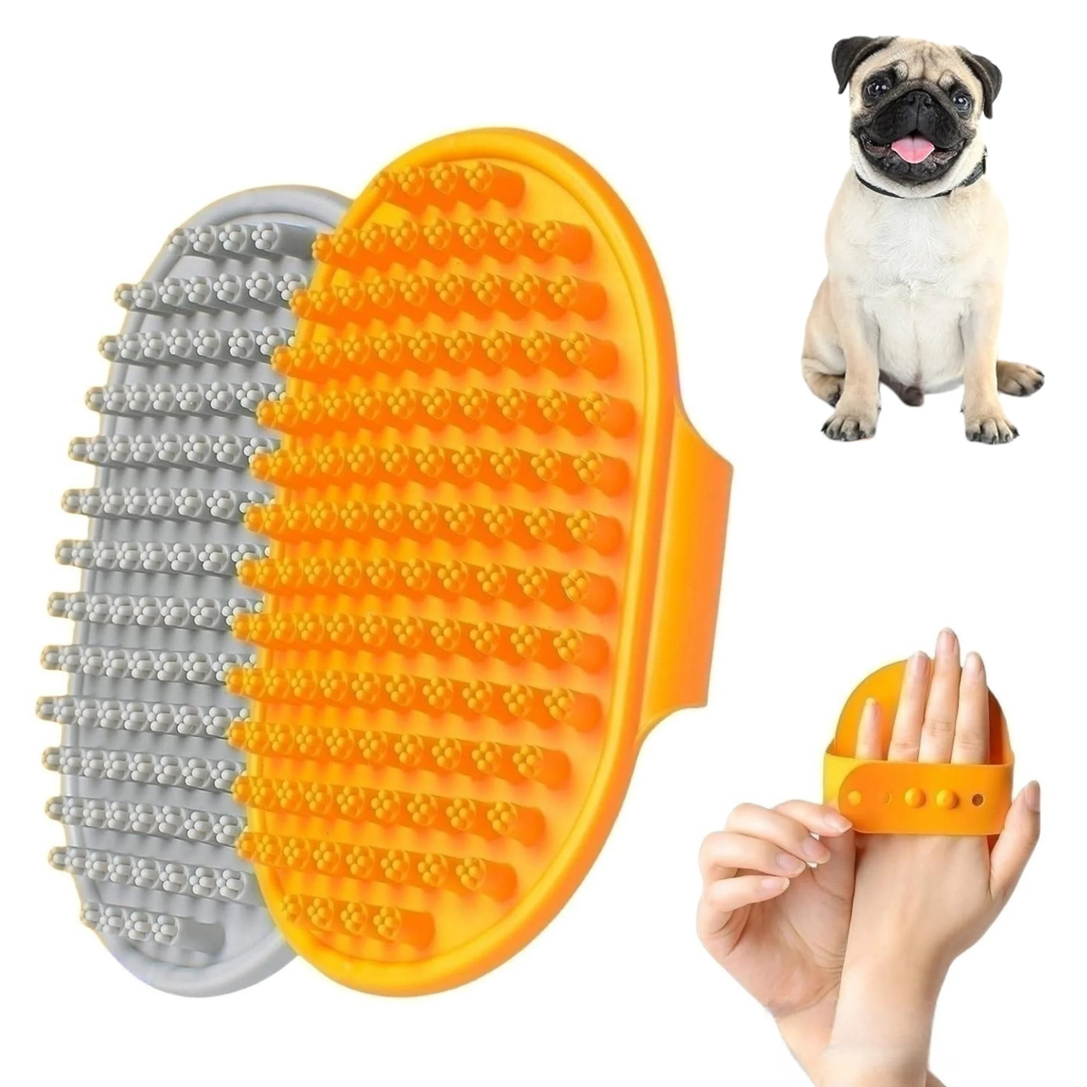 Dog Bath Brush, Dog Grooming Shedding Soothing Massage