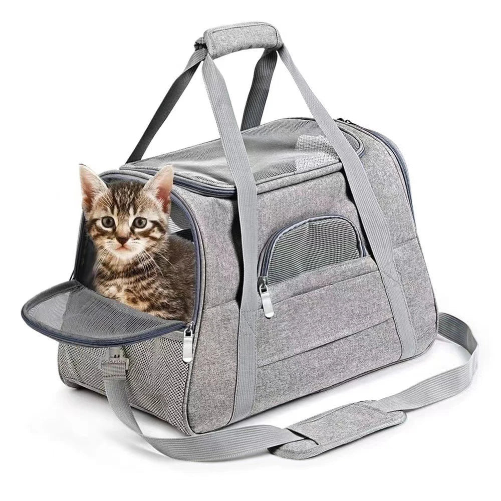 Pet Carrier Portable Cat And Dog  Bag Breathable Pet Car Carrying Bag