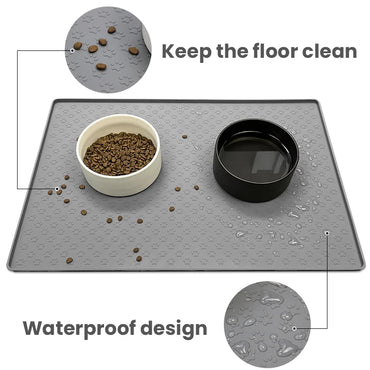 Dog Food bowl Mat Cat Feed Mat  Silicone Waterproof Pet Bowl Pad Feeder Mats