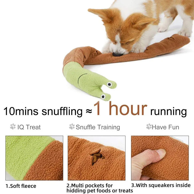 Dog Squeak Toys Pet Sniffing Plush Snails Toys