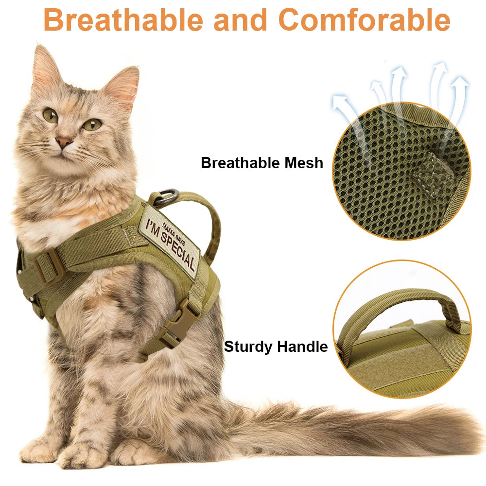 Nylon Cat Harness Vest With Handle Cats Small Dogs