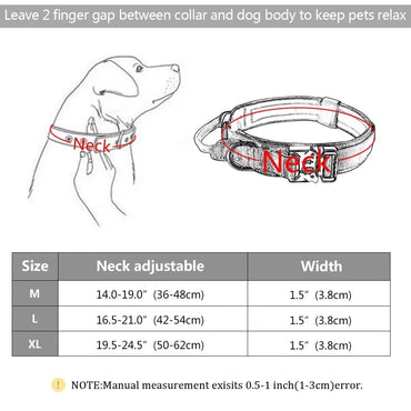 Tactical Dog Collar Adjustable Duarable Nylon