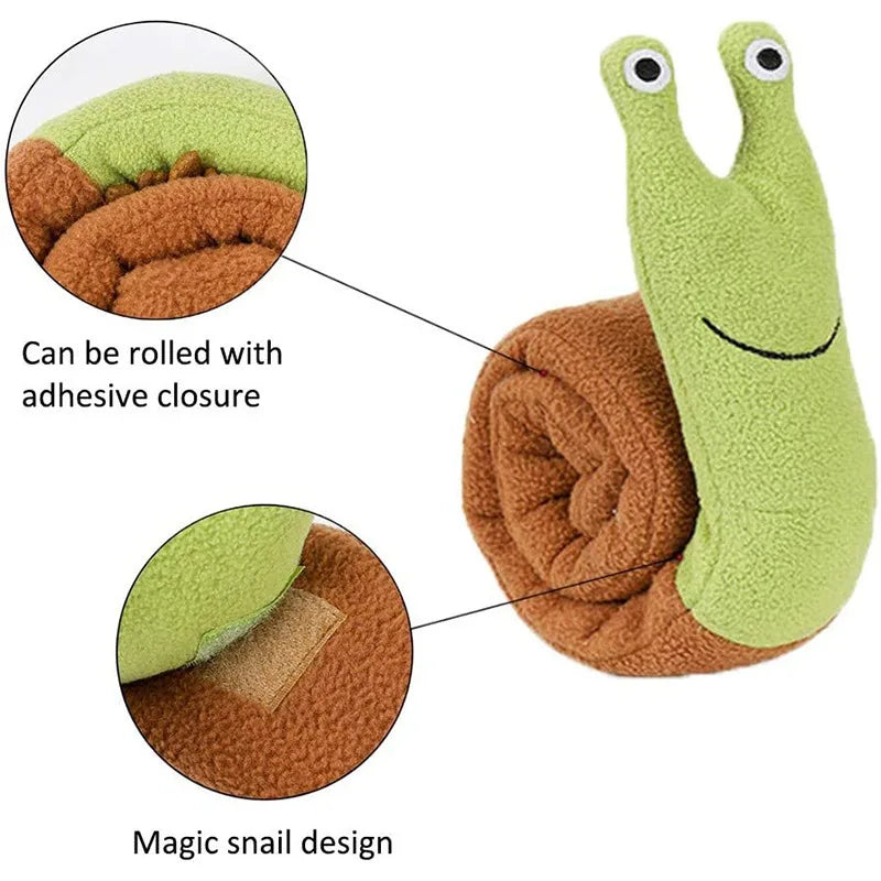 Dog Squeak Toys Pet Sniffing Plush Snails Toys