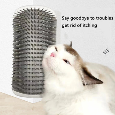 Cat Brush Comb, Cat Toy with Catnip Cat Wall Brush