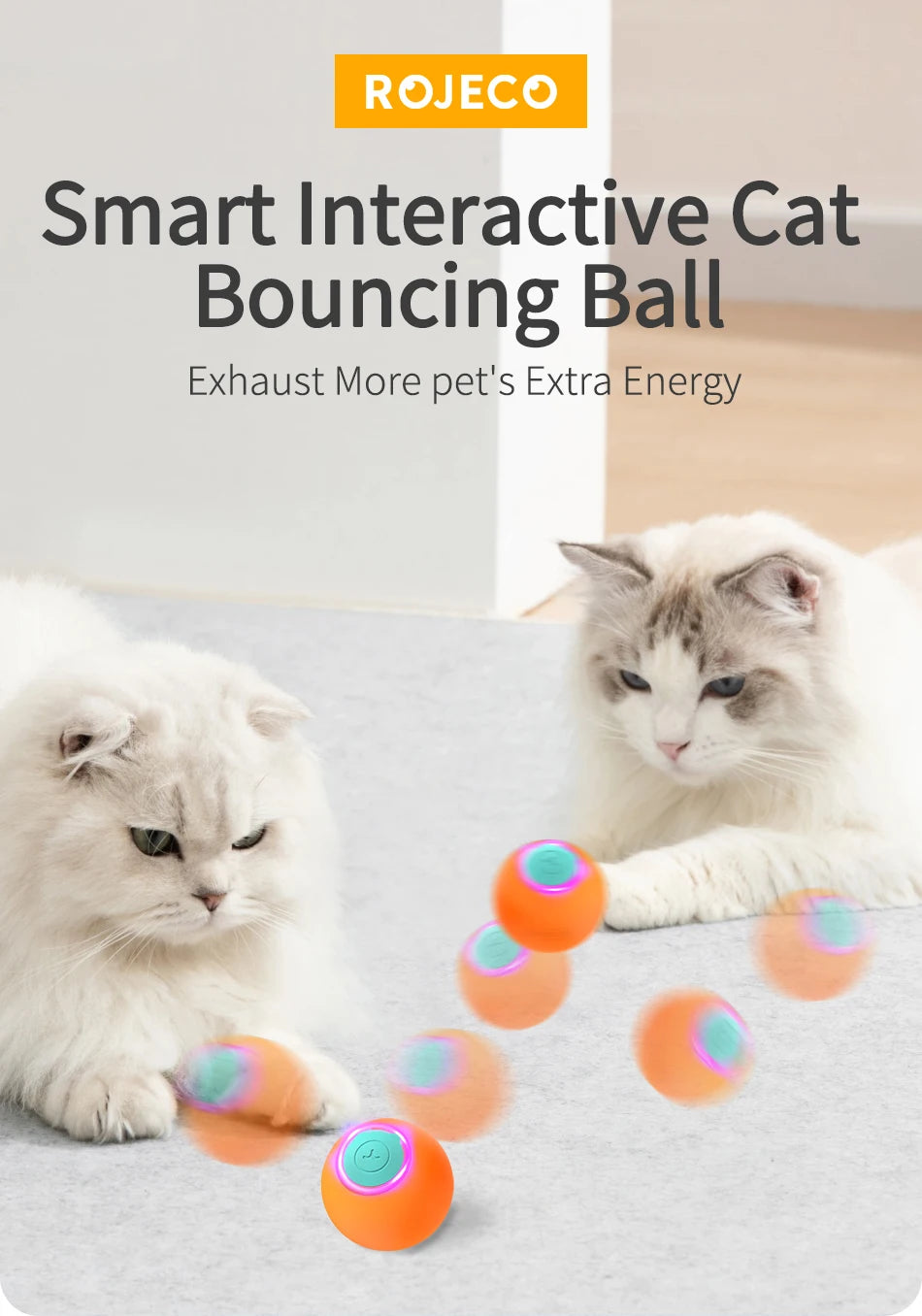 Cat Bouncing Ball Automatic Rolling Ball Interactive Training Self-moving Electric