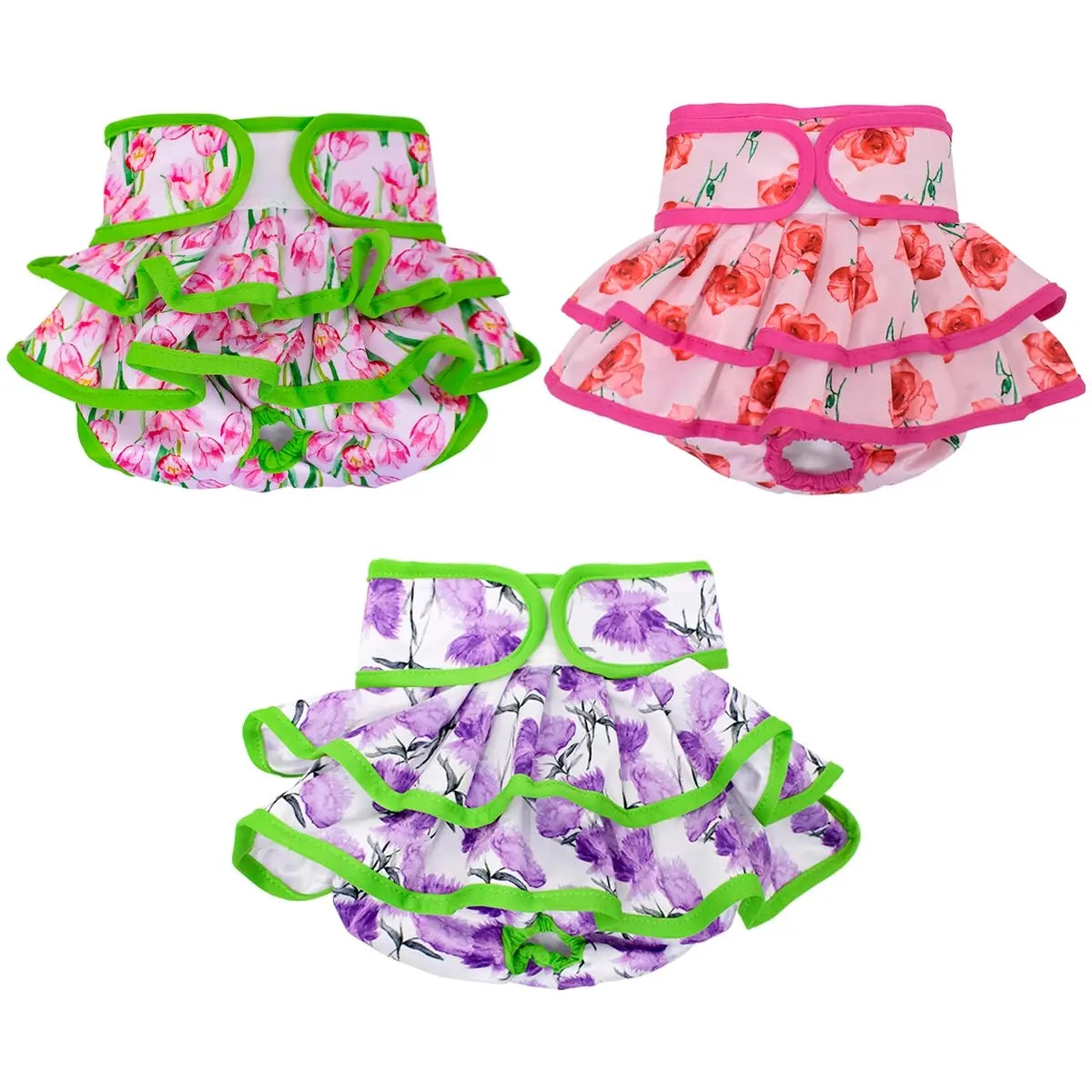 1PC Female Dog Diaper Dress Highly Absorbent Dog Diapers for Girl Dogs, Washable Dog