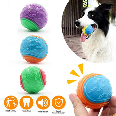 Dogs  Interactive Toys,  for Dog Pet Teeth Cleaning Bite Resistance Squeaky Dog Ball Toy