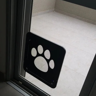 Pet Door Safety Locking Magnetic Screen With Locking Magnetic Screen Dog Paw Prints Anti Bite Cat Screen Door Pet Doorway