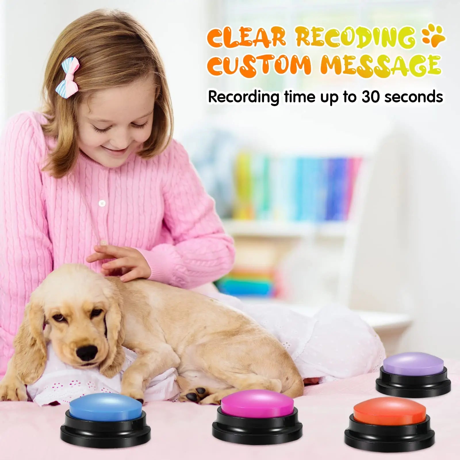 Voice Recording Button Pet Toys Dog Buttons for Communication Pet Training