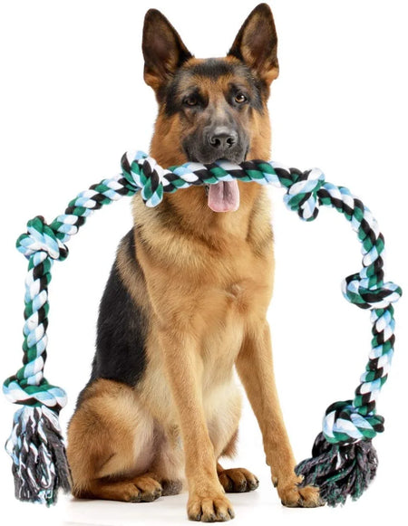 Dog Rope Toy for Extra Large Dogs-Indestructible Dog Toy for Aggressive Chewers and Large Breeds 42IN Long 6 Knot