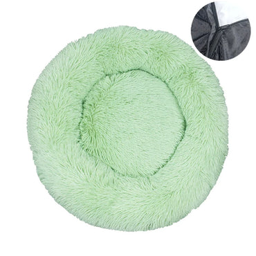 Pet Dog Bed for Dog Large Cat House Round Plush Mat Sofa Pet Calming Bed Dog Donut Bed Pet Bed with Zipper Removable Cover