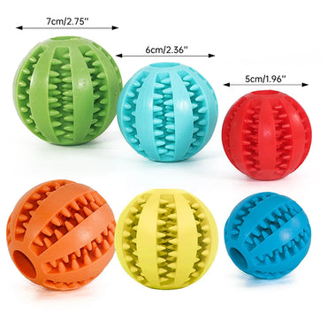 Rubber Tooth Cleaning Snack Ball For Dogs Chew Toys