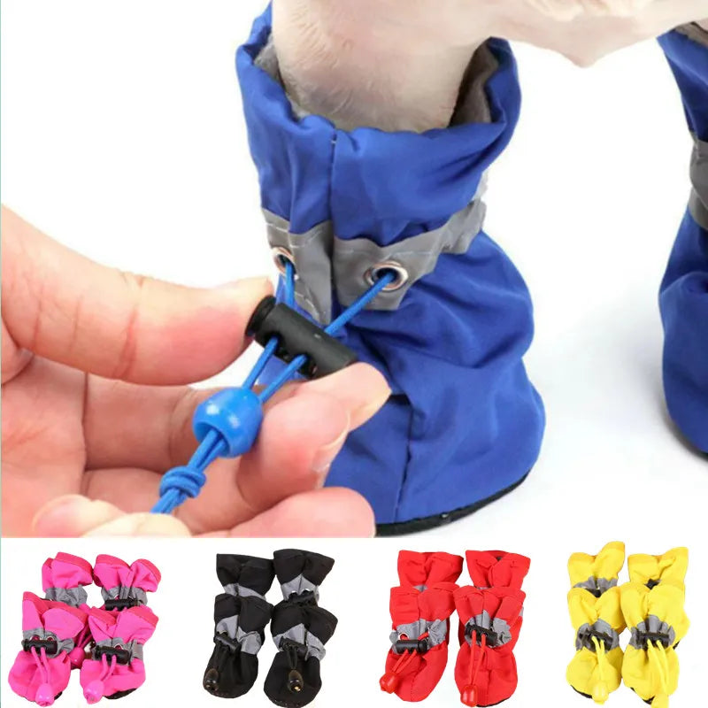 Waterproof Dog Shoes - for Small Puppy/ Cat 4pcs/set