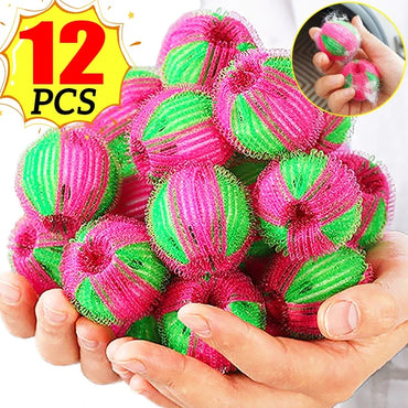 12/6PCS Washing Machine Hair, Fur, Lint  Remover Catcher Reusable Laundry Ball