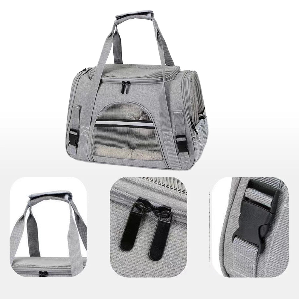 Pet Carrier Portable Cat And Dog  Bag Breathable Pet Car Carrying Bag