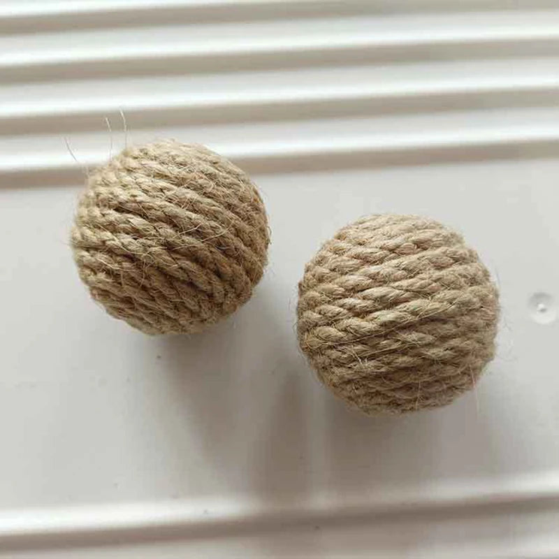 5PCS Cats Sounding Ball Interactive Handmade Sisal Cat Scratching Ball