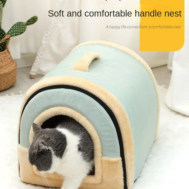 Dog House Kennel Soft Tent Indoor Enclosed Warm Plush