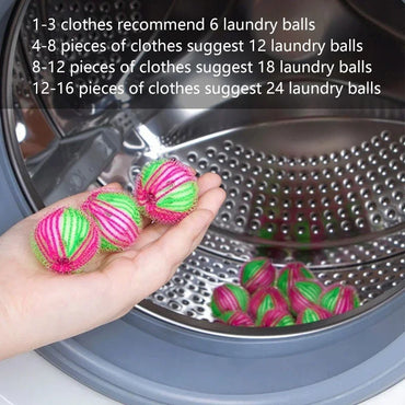 12/6PCS Washing Machine Hair, Fur, Lint  Remover Catcher Reusable Laundry Ball