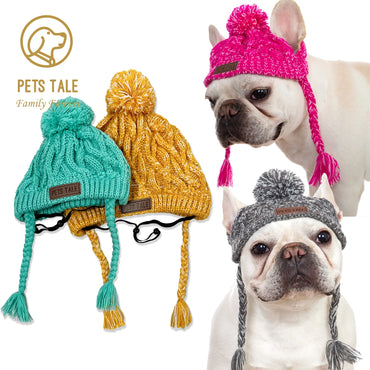 Winter Soft Dog Hats, Warm Knitted Hat.