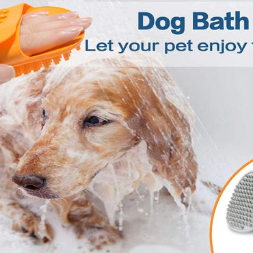 Dog Bath Brush, Dog Grooming Shedding Soothing Massage