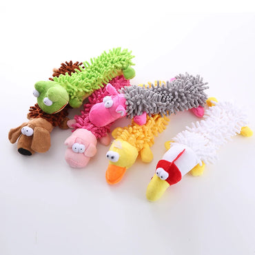 Pet dog toy mop fur shell frog hippo teeth