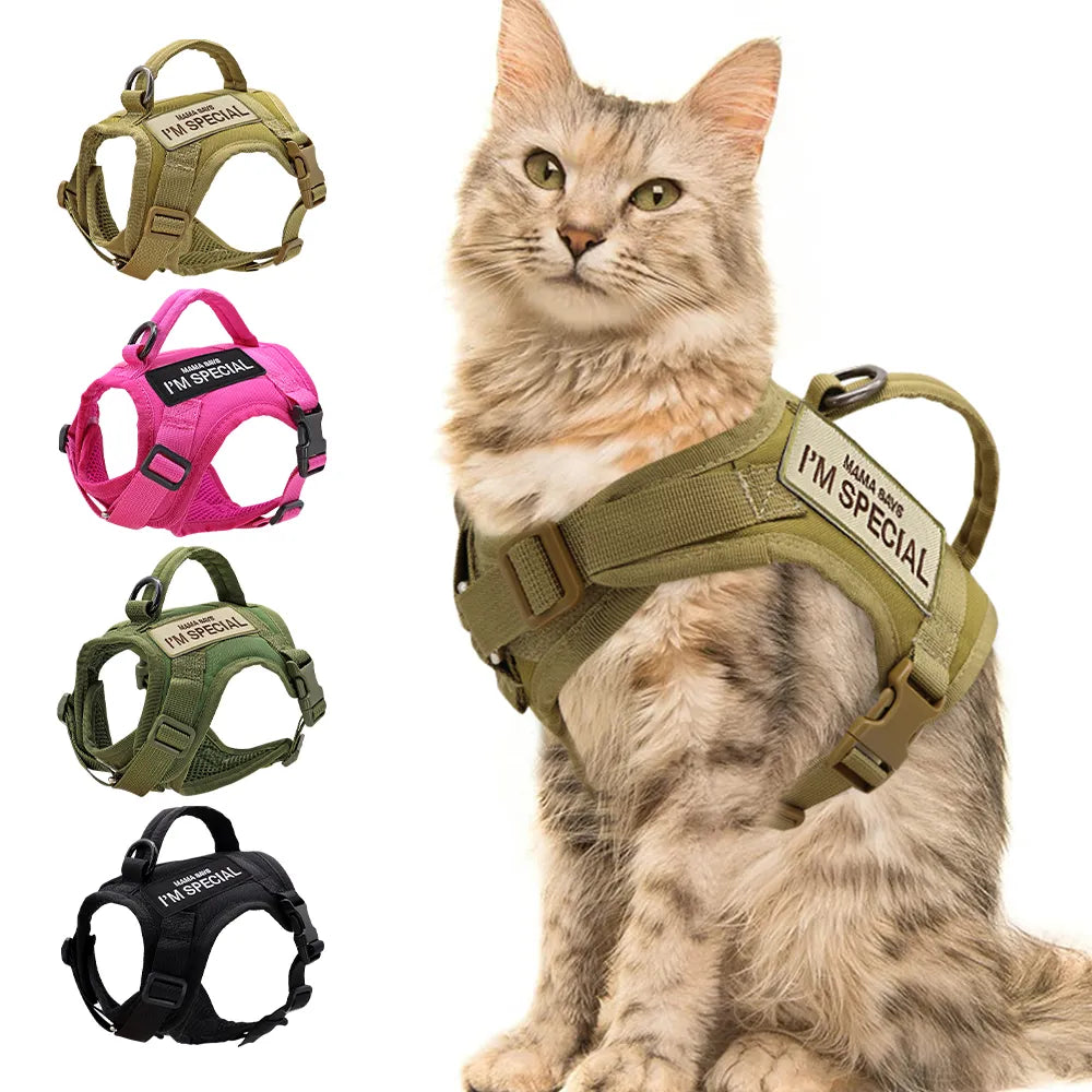 Nylon Cat Harness Vest With Handle Cats Small Dogs