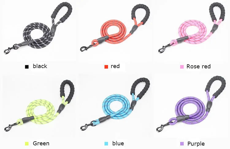 1.5m Leash with Reflective & Comfortable Padded Handle