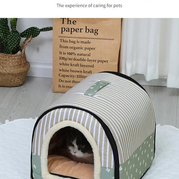 Dog House Kennel Soft Tent Indoor Enclosed Warm Plush