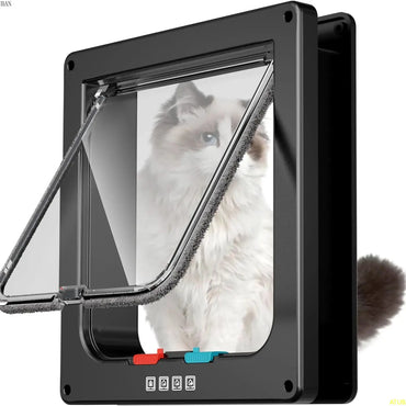 Large Cat Door Interior Door Locking Suitable for Window and Wall,Strong Durable