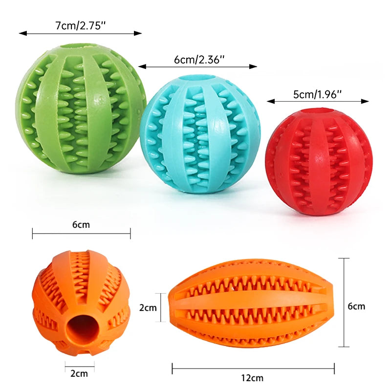 Rubber Tooth Cleaning Snack Ball For Dogs Chew Toys