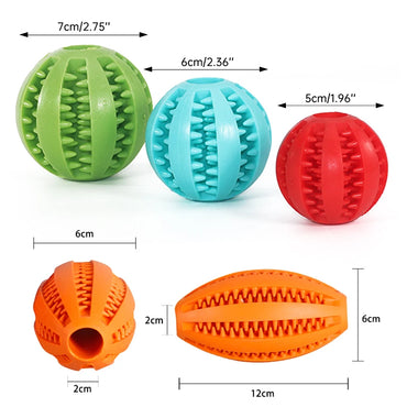 Rubber Tooth Cleaning Snack Ball For Dogs Chew Toys