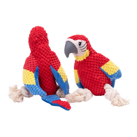 Durable Stuffed Parrot Cotton Rope Toy  Teeth Cleaning