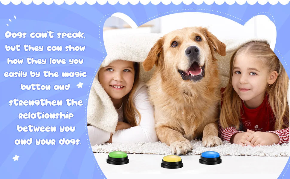 Voice Recording Button Pet Toys Dog Buttons for Communication Pet Training