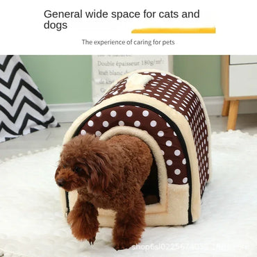 Dog House Kennel Soft Tent Indoor Enclosed Warm Plush